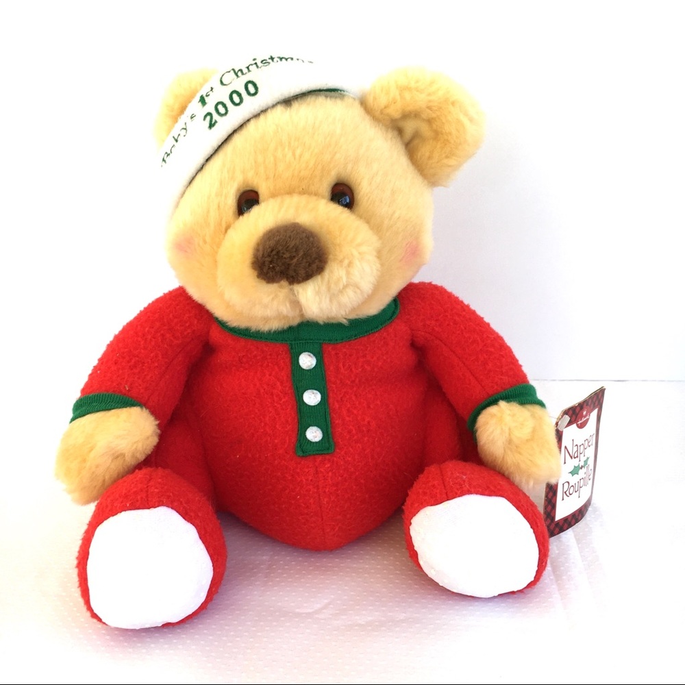 Hallmark Y2K Red Pajamas Teddy Bear 10" Plush Toy